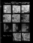 Man at Table; Women Holding Plate; Men Receiving Something; Dog by Grill; Paper Signing (Unknown) (11 Negatives) (May 24, 1962) [Sleeve 70, Folder e, Box 27]